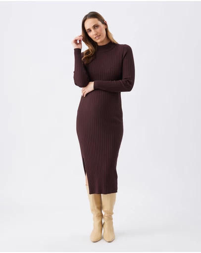 Ripe Maternity - Nella Rib Nursing Knit Dress