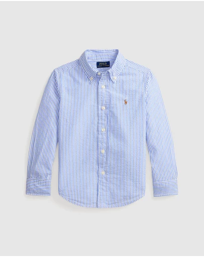 Polo Ralph Lauren - Striped Cotton Seersucker Shirt - Kids