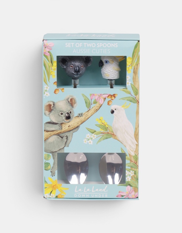 La La Land - Resin Spoons Aussie Cuties Koala & White Cockatoo