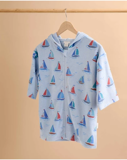 Purebaby - Hooded Towelling Swim Robe - Kids-Babies