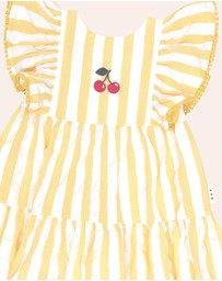 Huxbaby - Sunshine Stripe Cherry Embroidery Dress - ICONIC EXCLUSIVE - Babies-Teens