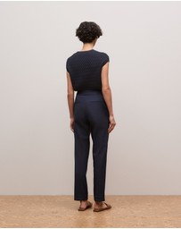 Trenery - Cotton Bi-stretch Pant in Night Sky