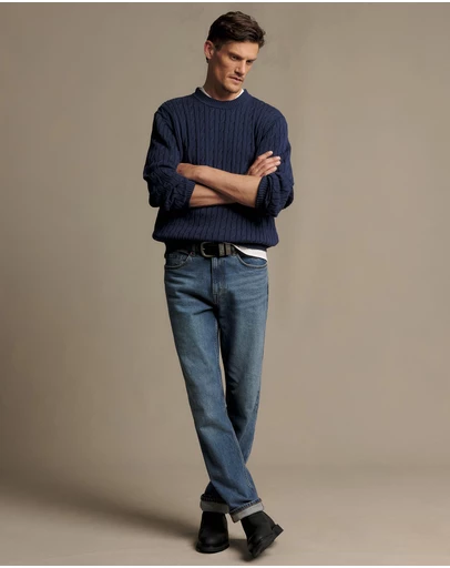 R.M.Williams - Jones Cotton Cable Crew Knit