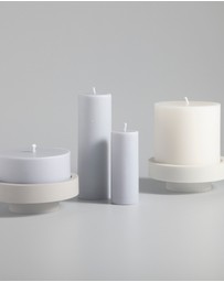 porter green - escc large pillar candle soy-blend unscented candles