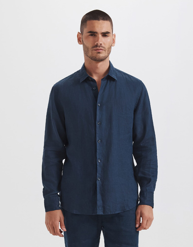 SABA - Anderson Long Sleeve Classic Linen Shirt