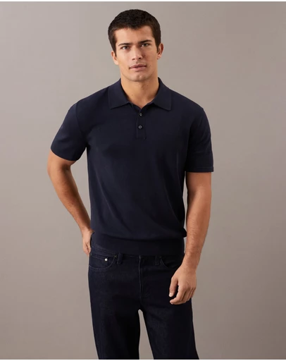 Calvin Klein - Supima Cotton Polo Sweater