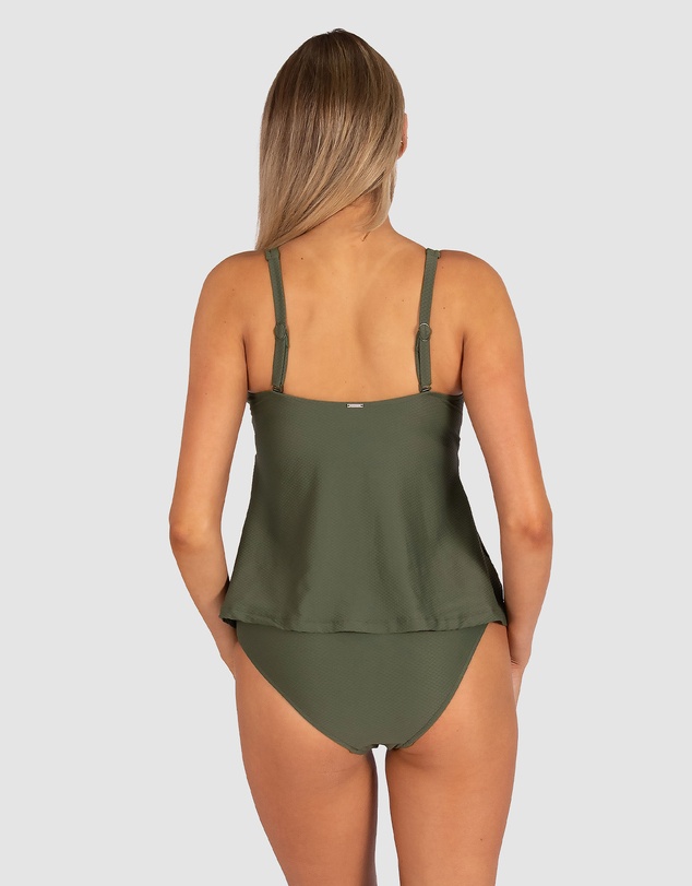 Baku Swimwear - Rococco Flared D/E Cup Wrap Singlet Top