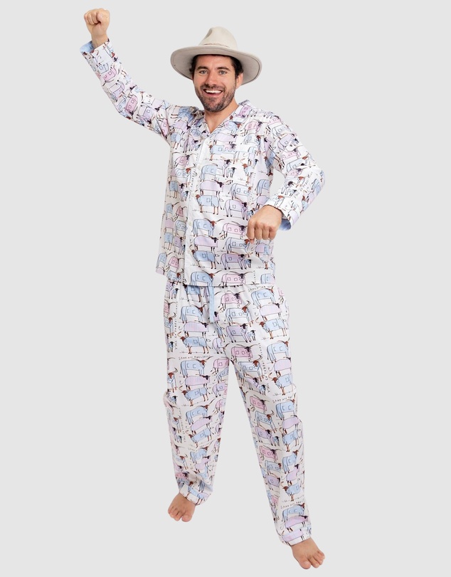 Sant And Abel - Men's Drawbertson Longhorns Long PJ Set