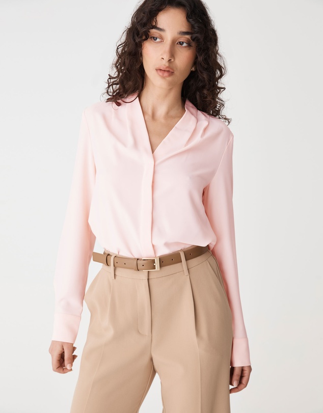 Forcast - Claudia Pleat Neck Blouse
