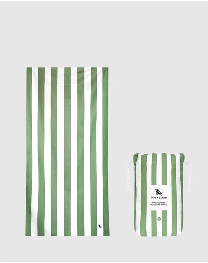 Dock & Bay - Beach Towel Cabana Collection L Cayman Olive