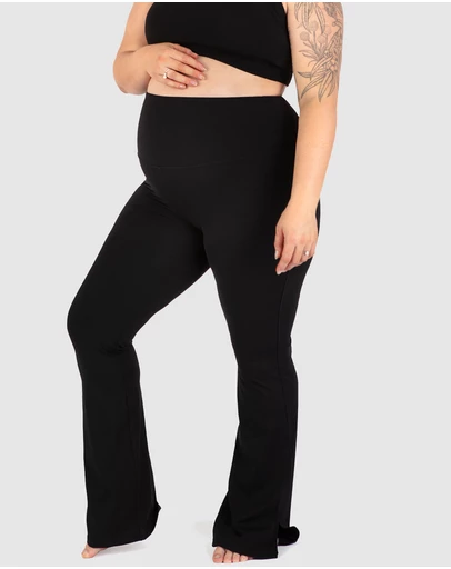 B Free Intimate Apparel - Maternity Flare Leggings | High Waisted & Pet Hair Resistant