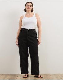 Atmos&Here Curvy - Mabel High Waist Boyfriend Jeans