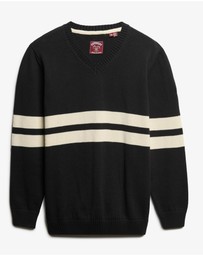Superdry - Oversized Striped V Neck