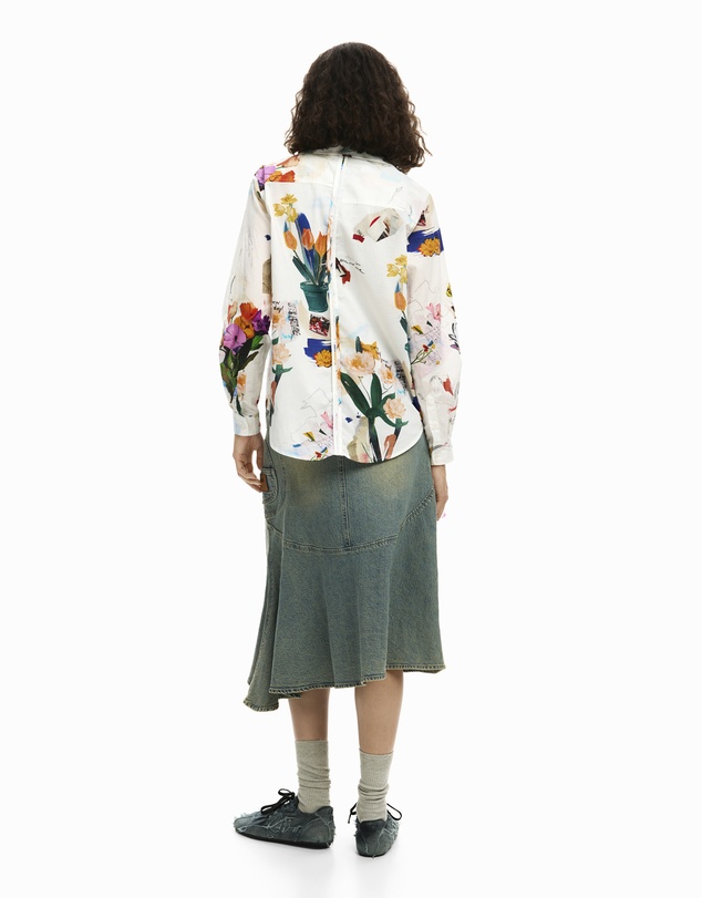 Desigual - Collage shirt with flowers