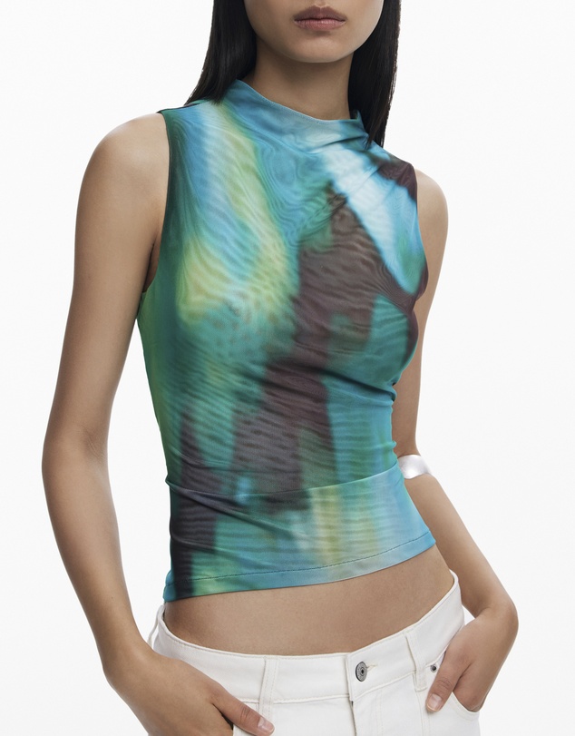 Desigual - Gradient tulle T-shirt