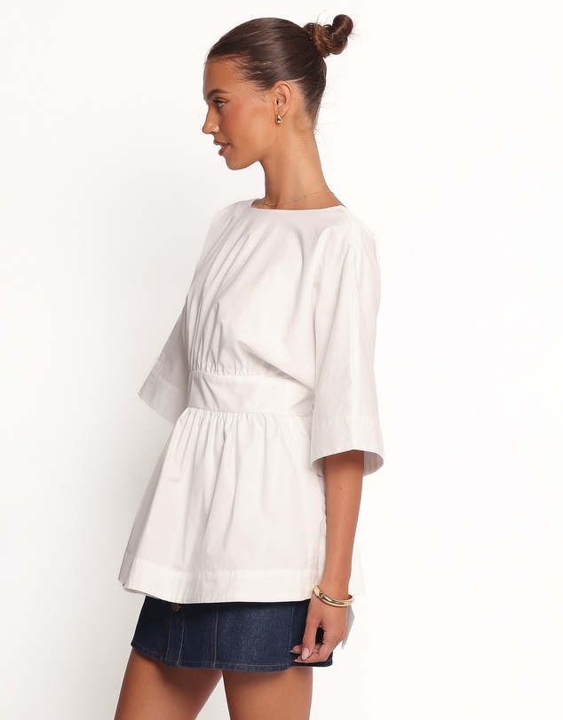 Petal & Pup - Camila Open Back Top - White