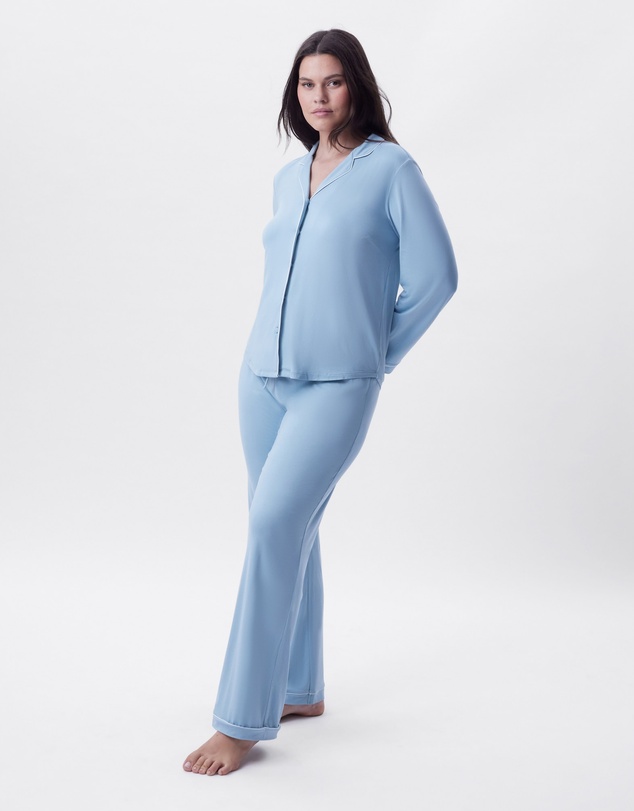 Bras N Things - Emilia Long Sleeve Top - Light Blue