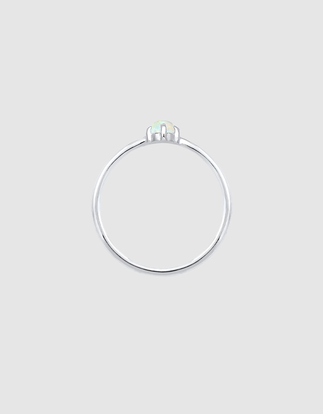 Elli Jewelry - Ring Basic Geo Opal 925 Sterling Silver