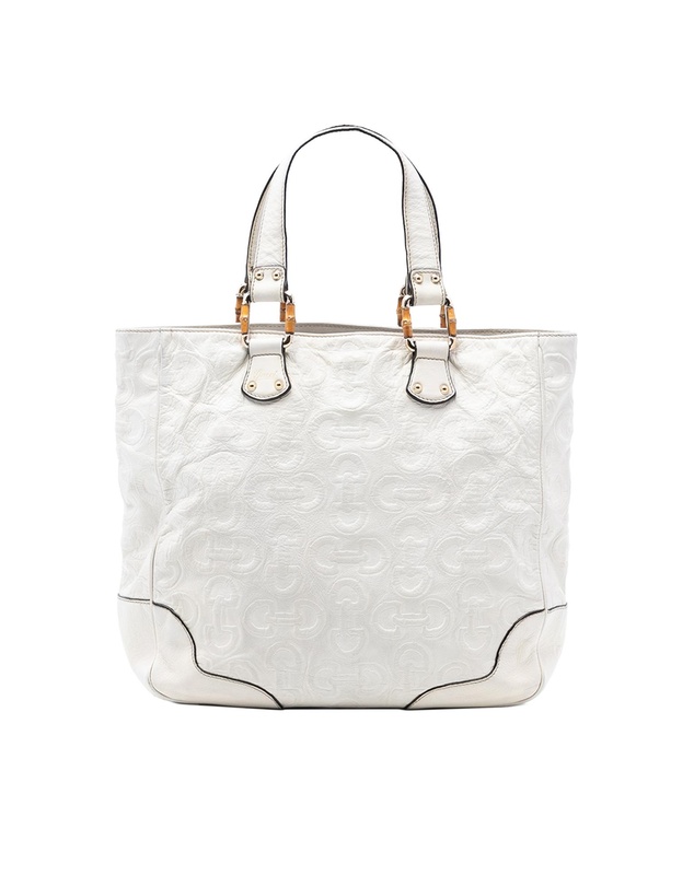 Gucci - Pre-Loved Leather Bamboo Horsebit Tote