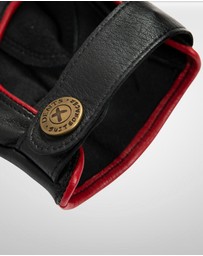 DENTS - Suited Racer Touchscreen Leather Driving Gloves w/ Wristwatch Cut-Out