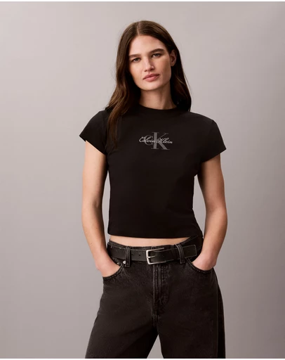 Calvin Klein Jeans - Script Monologo Baby Tee