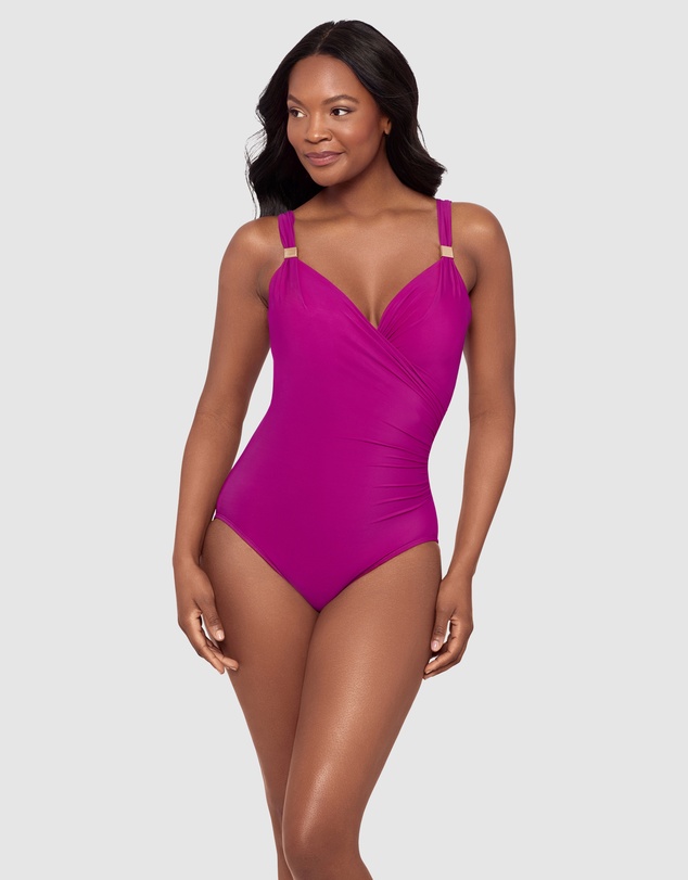 Miraclesuit Swimwear  - Razzle Dazzle Siren Crossover Shaping Swimsuit