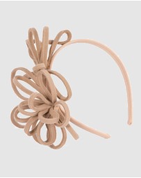 Max Alexander - Felt Beige Loops Fascinator