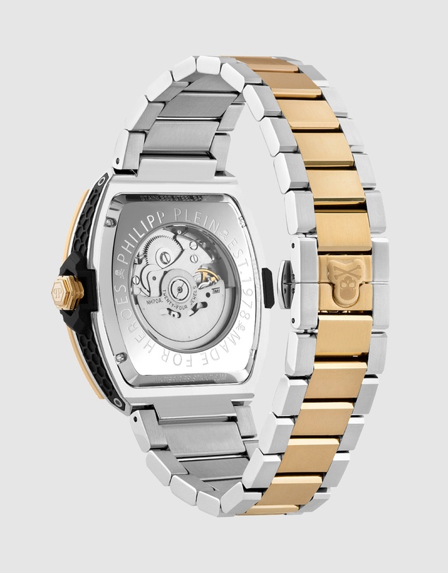 Philipp Plein - The $Keleton 2.0 - 44mm Silver Dial with Two Tone Strap