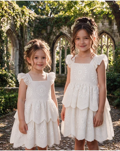 Bebe by Minihaha - Tiered Broidery Dress - Kids