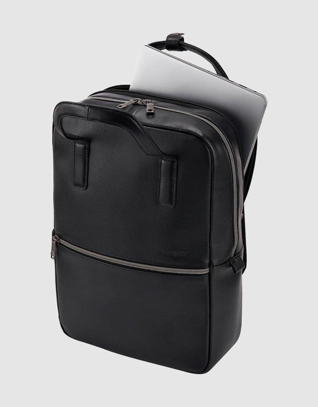 Samsonite - Classic Leather 14.1'' Laptop Backpack With Handles