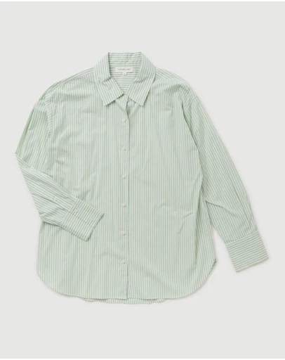 Revibe - Repaired Assembly Label Cotton Stripe Shirt