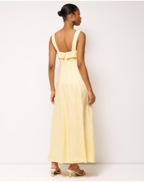 AERE - Florie Linen Midi Dress
