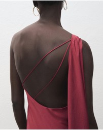 M.N.G - Asymmetrical Satin Dress