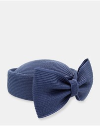 Morgan & Taylor - Tara Racewear Pillbox Hat in Navy Blue