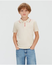 Calvin Klein Jeans - Boys Stretch Pique Tipping Polo Shirt