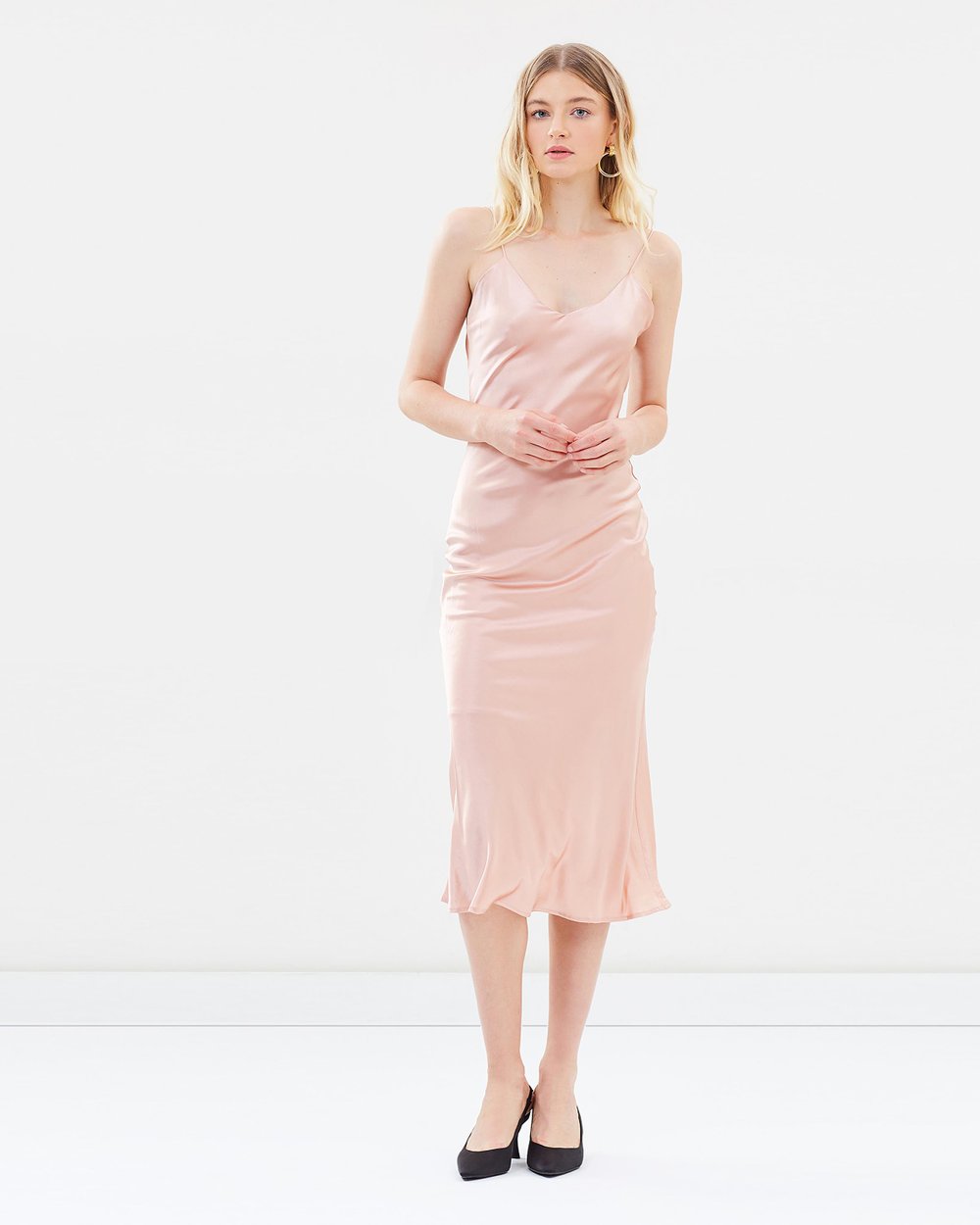 hansen and gretel demi silk dress Hansen & Gretel Goldie Silk Dress Navy
