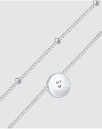 Elli Jewelry - Necklace Choker Layer Opal Ball Chain in 925 Sterling Silver