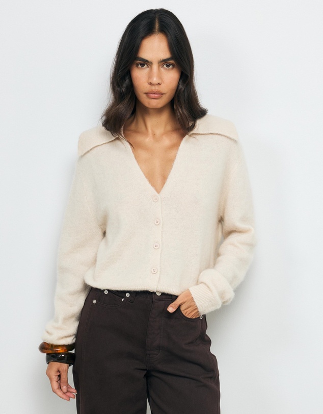 AERE - Pia Brushed Knit Cardigan