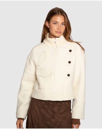 Belle & Bloom - Crystal Skies Cropped Wool Rib Jacket