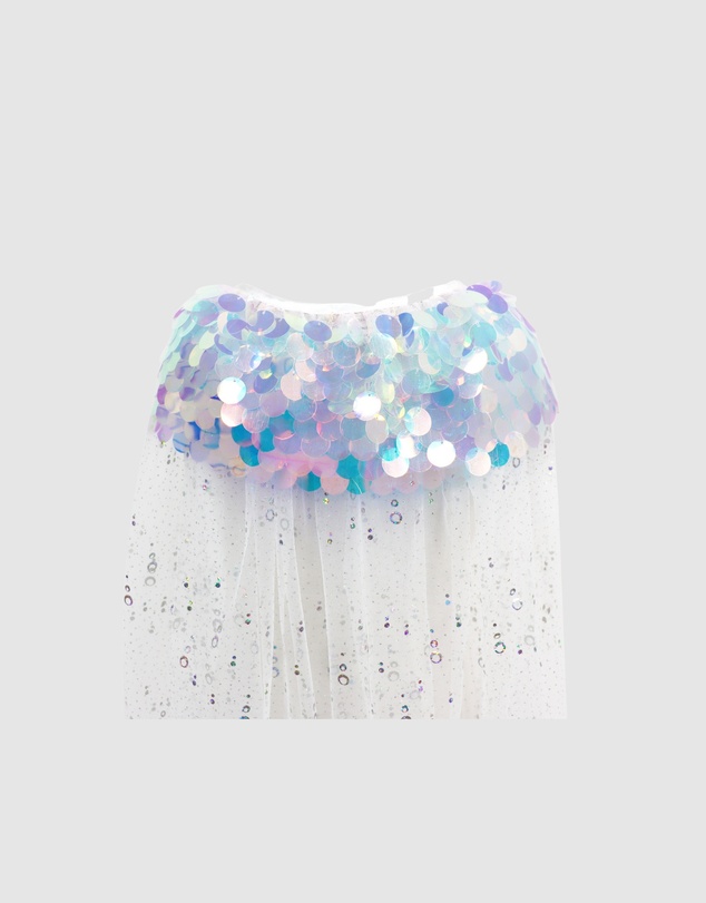Pink Poppy - Christmas Holiday Shimmering Angel Party Cape