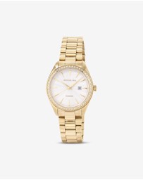 Michael Hill - Women's 0.60 Carat TW Diamond Bezel Watch in Gold Tone Stainless Steel