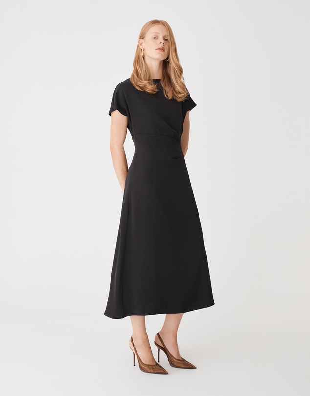 Forcast - Bianca Side Pleat Midi Dress