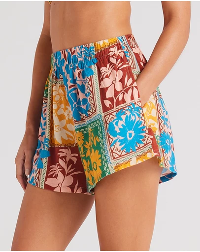 Poolside Paradiso - Wildflower Slit Short - Sunshine