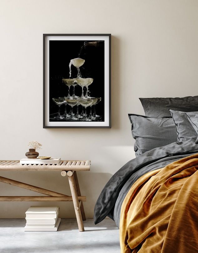 Olive et Oriel - Champagne Fountain Art Print
