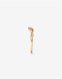 Michael Hill - 0.12 Carat TW Diamond Contoured Wedding band in 14kt Yellow Gold