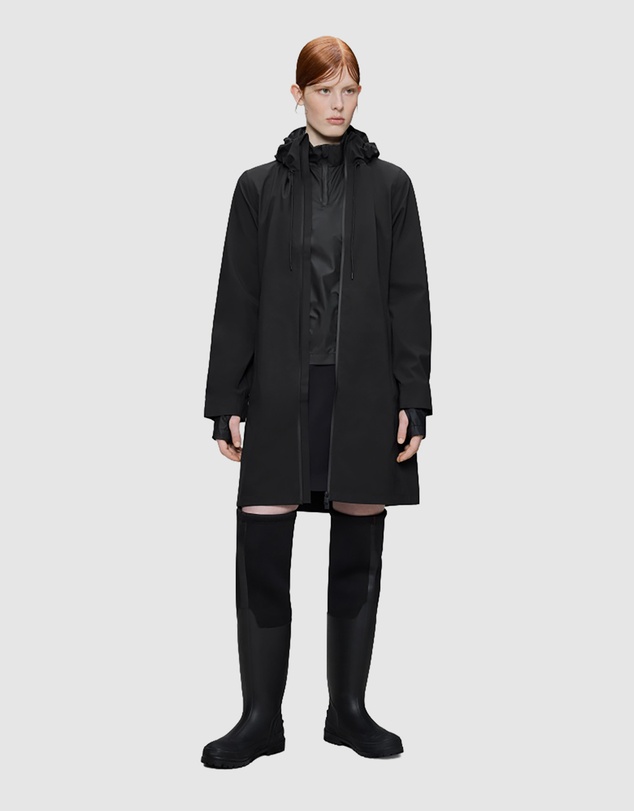 RAINS - Suva Hardshell Long W Jacket Black