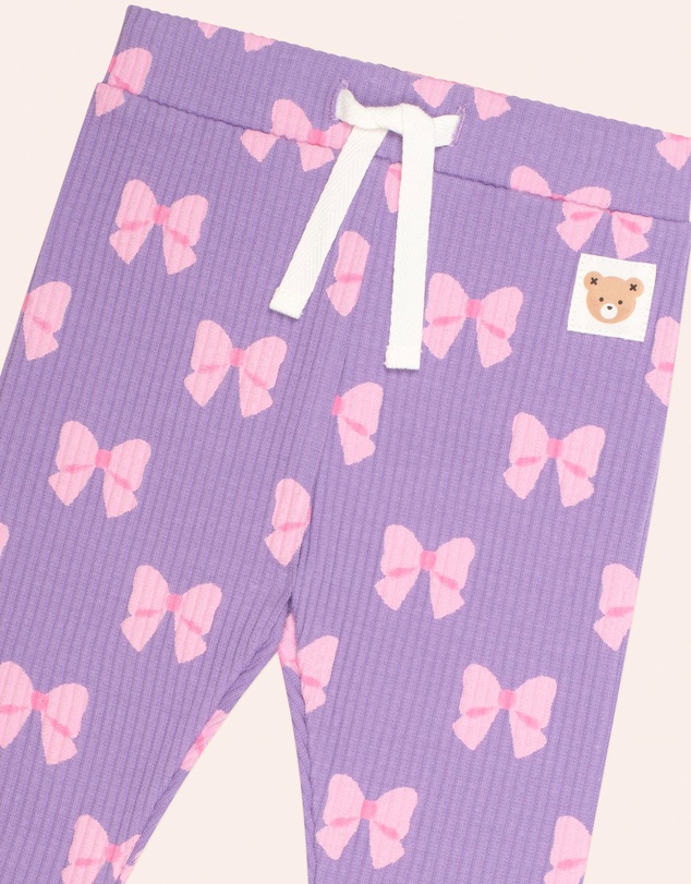 Huxbaby - Bow Rib Leggings - ICONIC EXCLUSIVE - Babies-Kids