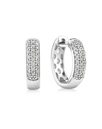Michael Hill - Huggie Earrings With 1/4 Carat TW Of Diamonds In 10kt White Gold