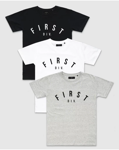 First Division - 3-Pack Core Logo Tee