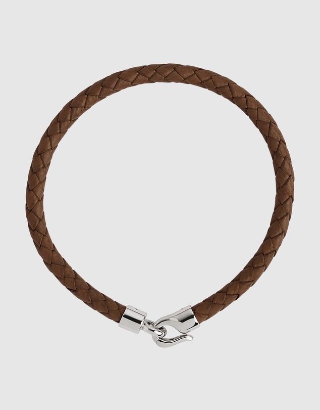 Najo - Mariner Tan Leather & Steel Bracelet (21cm)
